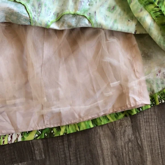 Anthropologie Tracy Reese Impressionist Green Floral Abstract Dress 8 - Picture 5 of 12